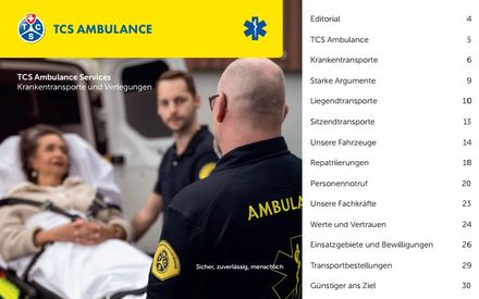 Image-Broschüe TCS Ambulance Services AG