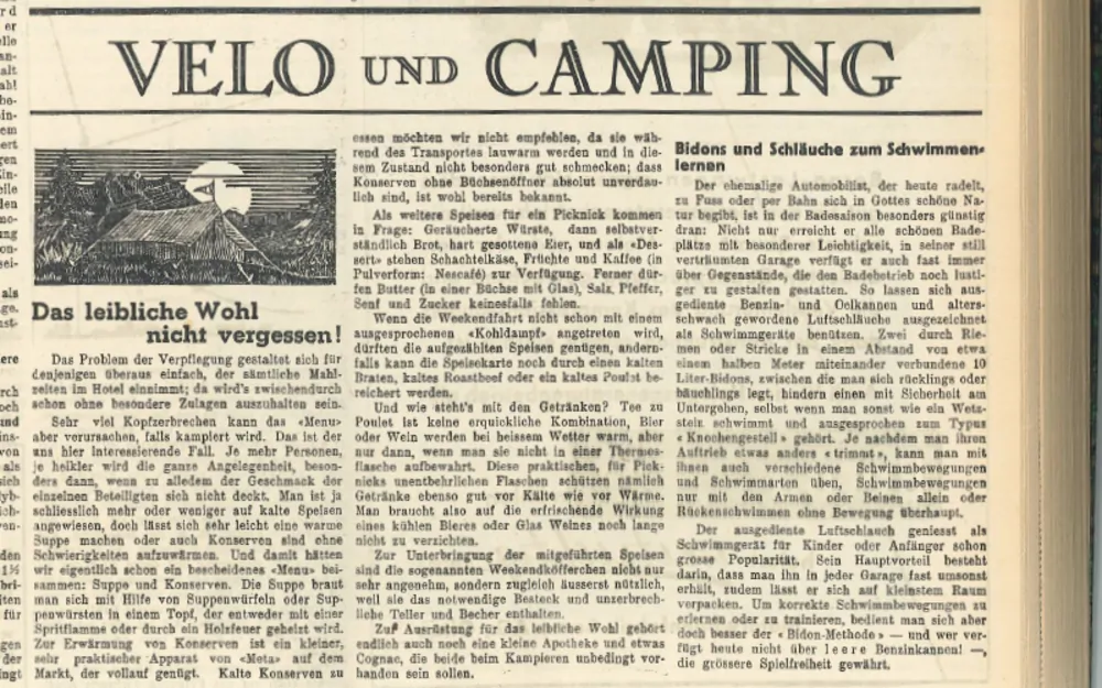 Vélo et camping - Ne pas oublier le bien-être physique