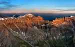 Pano Sardona-Segnas-Gruppe mit Tschingelhörnern, Glarner Seite © UNESCO-Welterbe Tektonikarena Sardona