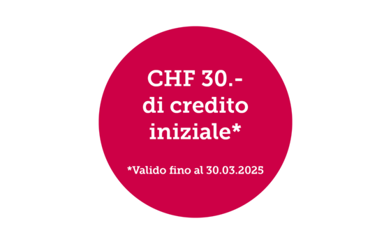 CHF 30.- di credito iniziale