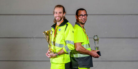 Raphaël Berger links, Vivien Robin rechts, TCS-Patrouilleure, Gewinner «Roald Patrol Training for Excellence 2024».