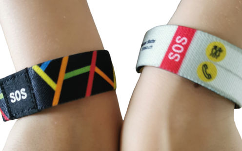 Kostenloses SOS-Armband für Kinder abholen
