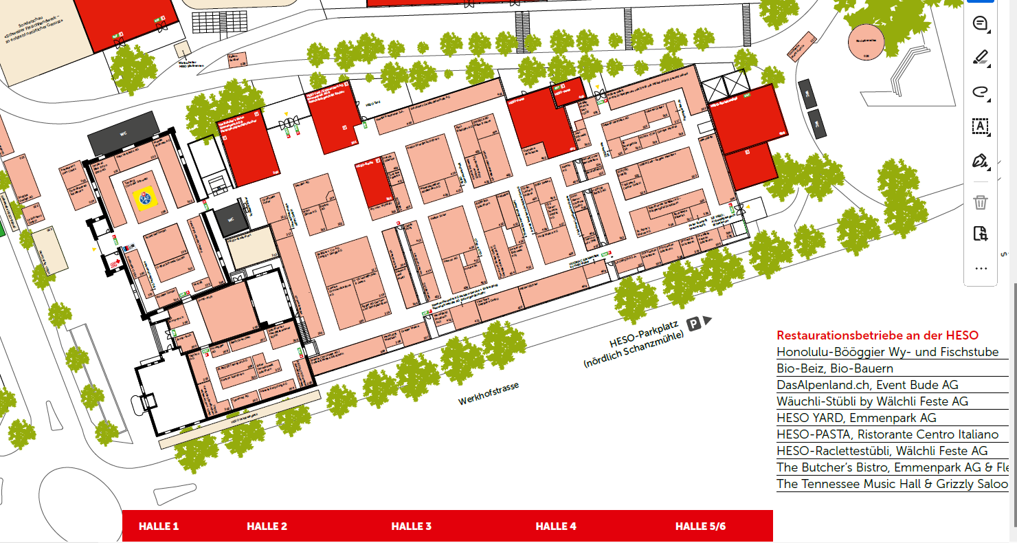 HESO Messeplan mit TCS Stand 108