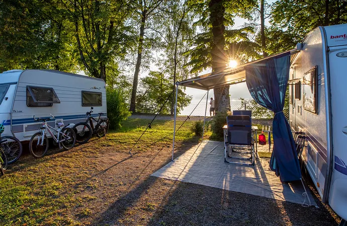 Caravane ou du camping-car - la sortie d&#039;hivernage