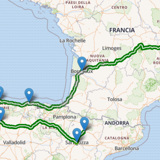Ferienfahrt mit dem Elektroauto nach Spanien