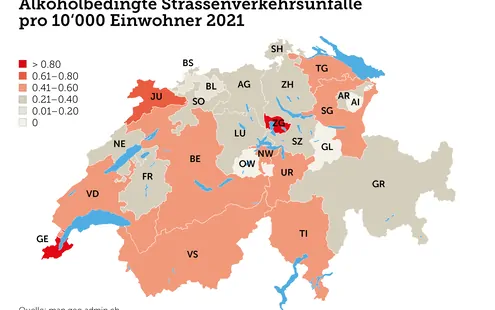 Unfälle unter Alkoholeinwirkung nehmen zu