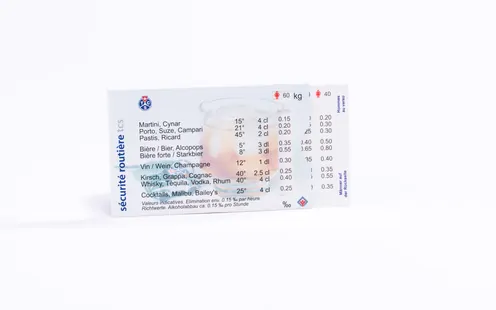 Réglette « Drink or drive » (8.5 x 5.5 cm)