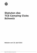 Statuten des TCS Camping Clubs Schweiz